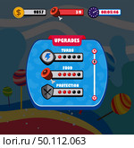 game ui menu application mobile app vector art. game ui menu application mobile app. Стоковая иллюстрация, агентство Ingram Publishing / Фотобанк Лори