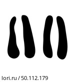 Chamois Footprint. Black Silhouette Design. Vector Illustration. Стоковое фото, агентство Ingram Publishing / Фотобанк Лори