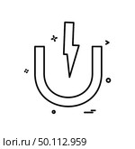 magnet  power icon vector design. Стоковая иллюстрация, агентство Ingram Publishing / Фотобанк Лори