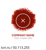 Close, Cancel or Delete Icon - Red WaterColor Circle Splash. Стоковая иллюстрация, агентство Ingram Publishing / Фотобанк Лори