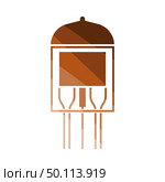 Electronic Vacuum Tube Icon. Flat Color Ladder Design. Vector Illustration. Стоковая иллюстрация, агентство Ingram Publishing / Фотобанк Лори