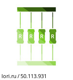 Resistor Tape Icon. Flat Color Ladder Design. Vector Illustration. Стоковая иллюстрация, агентство Ingram Publishing / Фотобанк Лори