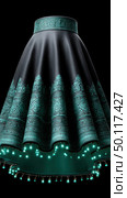 Elegant skirt with intricate patterns and lights. Стоковое AI-изображение, AI-художник Юрий Поздников / Фотобанк Лори