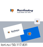 Dislike vector logotype with business card template. Elegant corporate identity. - Vector. Стоковая иллюстрация, агентство Ingram Publishing / Фотобанк Лори