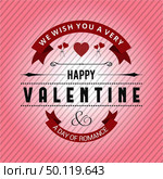 Happy Valentine’s day , Illustration of love, Valentine’s day set. Greeting card, poster, flyer, banner design. Стоковая иллюстрация, агентство Ingram Publishing / Фотобанк Лори