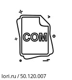 COM file type icon design vector. Стоковая иллюстрация, агентство Ingram Publishing / Фотобанк Лори