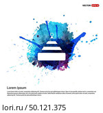 Santa Claus hat Icon - Watercolor Background. Стоковая иллюстрация, агентство Ingram Publishing / Фотобанк Лори