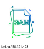 GAM file type icon design vector. Стоковая иллюстрация, агентство Ingram Publishing / Фотобанк Лори