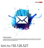 Send Mail icon - Watercolor Background. Стоковая иллюстрация, агентство Ingram Publishing / Фотобанк Лори