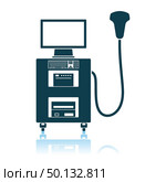 Ultrasound Diagnostic Machine Icon. Shadow Reflection Design. Vector Illustration. Стоковая иллюстрация, агентство Ingram Publishing / Фотобанк Лори