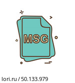 MSG file type icon design vector. Стоковая иллюстрация, агентство Ingram Publishing / Фотобанк Лори
