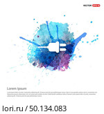 Plug-in Icon - Watercolor Background. Стоковая иллюстрация, агентство Ingram Publishing / Фотобанк Лори