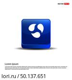 Water Drops - 3d Blue Button. Стоковая иллюстрация, агентство Ingram Publishing / Фотобанк Лори