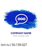 Speech bubble icon - Blue watercolor background. Стоковая иллюстрация, агентство Ingram Publishing / Фотобанк Лори