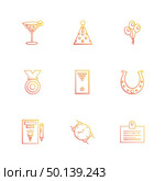 celender , dollar,  target, watch , graph , mouse , stamp , navigation , message , icon, vector, design,  flat,  collection, style, creative,  icons. Стоковая иллюстрация, агентство Ingram Publishing / Фотобанк Лори