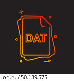 DAT file type icon design vector. Стоковая иллюстрация, агентство Ingram Publishing / Фотобанк Лори