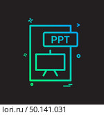 ppt file format icon vector design. Стоковая иллюстрация, агентство Ingram Publishing / Фотобанк Лори