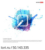 Edit, pencil icon - Watercolor Background. Стоковая иллюстрация, агентство Ingram Publishing / Фотобанк Лори