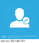 link attach user icon . Стоковая иллюстрация, агентство Ingram Publishing / Фотобанк Лори