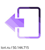 Exit Icon. Flat Color Ladder Design. Vector Illustration. Стоковая иллюстрация, агентство Ingram Publishing / Фотобанк Лори