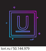 Underline icon design vector. Стоковая иллюстрация, агентство Ingram Publishing / Фотобанк Лори