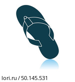 Flip Flop Icon. Shadow Reflection Design. Vector Illustration. Стоковая иллюстрация, агентство Ingram Publishing / Фотобанк Лори