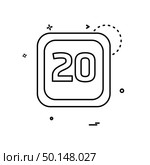 20 Date Calender icon design vector. Стоковая иллюстрация, агентство Ingram Publishing / Фотобанк Лори
