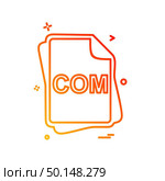 COM file type icon design vector. Стоковая иллюстрация, агентство Ingram Publishing / Фотобанк Лори