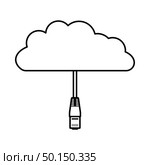 Network Cloud Icon. Outline Simple Design. Vector Illustration. Стоковая иллюстрация, агентство Ingram Publishing / Фотобанк Лори