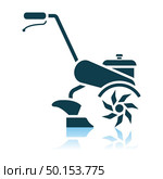 Garden Tiller Icon. Shadow Reflection Design. Vector Illustration. Стоковая иллюстрация, агентство Ingram Publishing / Фотобанк Лори