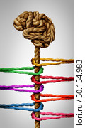 Psychology connection and thinking together or brain stress and daily psychological pressure concept as a composite image. Стоковое фото, агентство Ingram Publishing / Фотобанк Лори