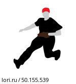 Highly detailed baseball athlete silhouette. Fully editable EPS 10 vector illustration. Стоковая иллюстрация, агентство Ingram Publishing / Фотобанк Лори