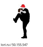 Highly detailed baseball athlete silhouette. Fully editable EPS 10 vector illustration. Стоковая иллюстрация, агентство Ingram Publishing / Фотобанк Лори