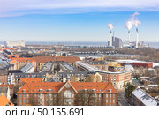 Aerial view of Copenhagen cityscape downtown. Стоковое фото, агентство Ingram Publishing / Фотобанк Лори