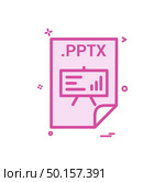 PPTX application download file files format icon vector design. Стоковая иллюстрация, агентство Ingram Publishing / Фотобанк Лори