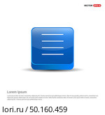 Align text icon - 3d Blue Button. Стоковая иллюстрация, агентство Ingram Publishing / Фотобанк Лори