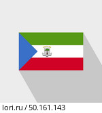 Equatorial Guinea flag Long Shadow design vector. Стоковая иллюстрация, агентство Ingram Publishing / Фотобанк Лори