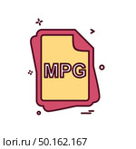 MPG file type icon design vector. Стоковая иллюстрация, агентство Ingram Publishing / Фотобанк Лори