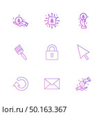 Crypoto currency , coimn , key , reset,  golem , message , envelope, brush , lock , pointer , share , icon, vector, design,  flat,  collection, style, creative,  icons. Стоковая иллюстрация, агентство Ingram Publishing / Фотобанк Лори