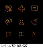 medical , health , navigation , conversation , location , destination , share , compass , calculator , syringe , nuclear , plaseter ,directions , icon, vector, design,  flat,  collection, style, creative,  icons. Стоковая иллюстрация, агентство Ingram Publishing / Фотобанк Лори