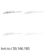 Signature handwriting icon outline set black grey color vector illustration flat style simple image. Стоковое фото, агентство Ingram Publishing / Фотобанк Лори