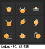 axe, tree , grave , halloween , rip , graveyard , horror , pumpkin , grave , cross , bat , scary , scare , candy , rip , horror , night , spider , icon, vector, design,  flat,  collection, style, creative,  icons. Стоковая иллюстрация, агентство Ingram Publishing / Фотобанк Лори