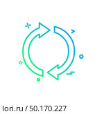 Refresh icon design vector. Стоковая иллюстрация, агентство Ingram Publishing / Фотобанк Лори