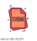DEM file type icon design vector. Стоковая иллюстрация, агентство Ingram Publishing / Фотобанк Лори