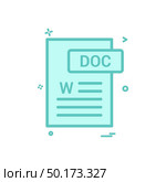 Doc document fileformat icon vector design. Стоковая иллюстрация, агентство Ingram Publishing / Фотобанк Лори