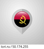 Map Navigation pointer with Angola flag design vector. Стоковая иллюстрация, агентство Ingram Publishing / Фотобанк Лори