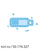 Battery icon design vector. Стоковая иллюстрация, агентство Ingram Publishing / Фотобанк Лори