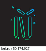 Cricket icon design vector. Стоковая иллюстрация, агентство Ingram Publishing / Фотобанк Лори
