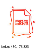 CBR file type icon design vector. Стоковая иллюстрация, агентство Ingram Publishing / Фотобанк Лори