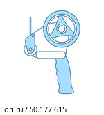 Scotch Tape Dispenser Icon. Thin Line With Blue Fill Design. Vector Illustration. Стоковая иллюстрация, агентство Ingram Publishing / Фотобанк Лори